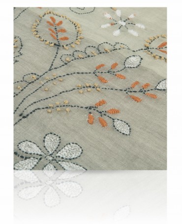 Палантин Женский ZW.EMB/GREY.BEIGE